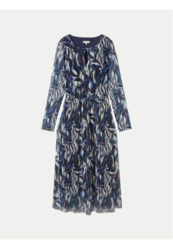 Tom Tailor Sukienka codzienna 1043038 Niebieski Regular Fit. Okazja: na co dzień. Kolor: niebieski. Materiał: syntetyk. Typ sukienki: proste. Styl: casual