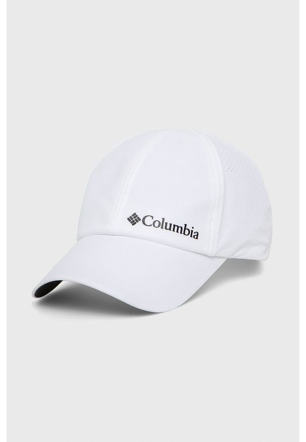 columbia - Columbia czapka kolor biały. Kolor: biały. Materiał: tkanina, materiał