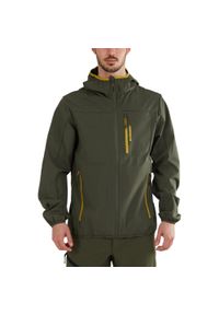 FUNDANGO - Kurtka softshellowa męska Fundango Alloy Hooded Softshell. Kolor: zielony. Materiał: poliamid. Sport: turystyka piesza