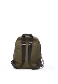 Big Star Accessories - Zielony Plecak Big Star Damska Modna Torba. Kolor: zielony. Materiał: materiał. Wzór: aplikacja #4