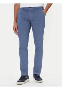BOSS Chinosy 50547865 Niebieski Slim Fit. Kolor: niebieski. Materiał: bawełna