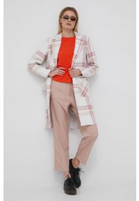 only - Only spodnie damskie kolor różowy proste medium waist. Okazja: na co dzień. Kolor: różowy. Styl: casual #2