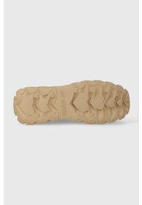 Love Moschino workery zamszowe CLIMB60 damskie kolor beżowy na platformie JA21116G0HIGL105. Nosek buta: okrągły. Zapięcie: sznurówki. Kolor: beżowy. Materiał: zamsz. Obcas: na platformie. Styl: klasyczny #5