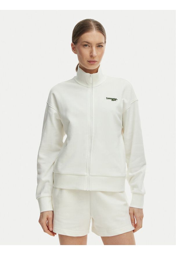 Lacoste Bluza SF0040 Écru Relaxed Fit. Kolor: kremowy. Materiał: bawełna