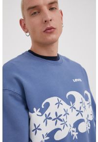 Levi's® - Levi's bluza bawełniana męska z nadrukiem. Okazja: na spotkanie biznesowe. Kolor: niebieski. Materiał: bawełna. Wzór: nadruk. Styl: biznesowy #4