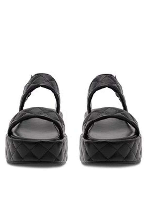 DeeZee Sandały KL-E8175-20 Czarny. Kolor: czarny. Materiał: skóra