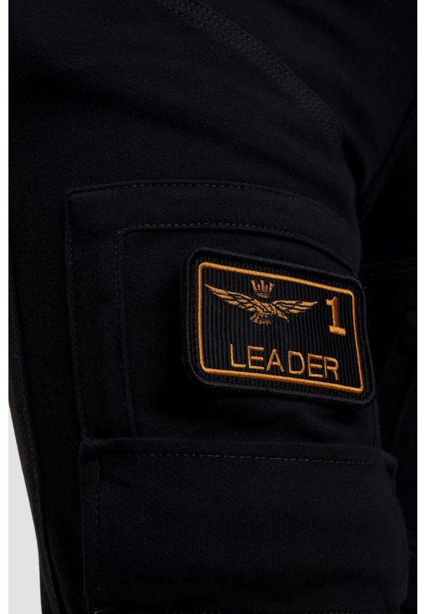 Aeronautica Militare - AERONAUTICA MILITARE Czarne męskie bojówki Jersey Anti-G, Rozmiar XL. Okazja: na co dzień. Kolor: czarny. Materiał: jersey. Styl: casual
