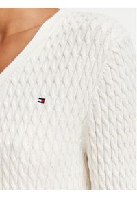 TOMMY HILFIGER - Tommy Hilfiger Sweter WW0WW44987 Kremowy Regular Fit. Kolor: kremowy. Materiał: bawełna #5