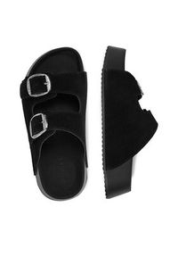 Badura Klapki C-ALIZA-YB25C55-1 Czarny. Kolor: czarny. Materiał: zamsz, skóra #8