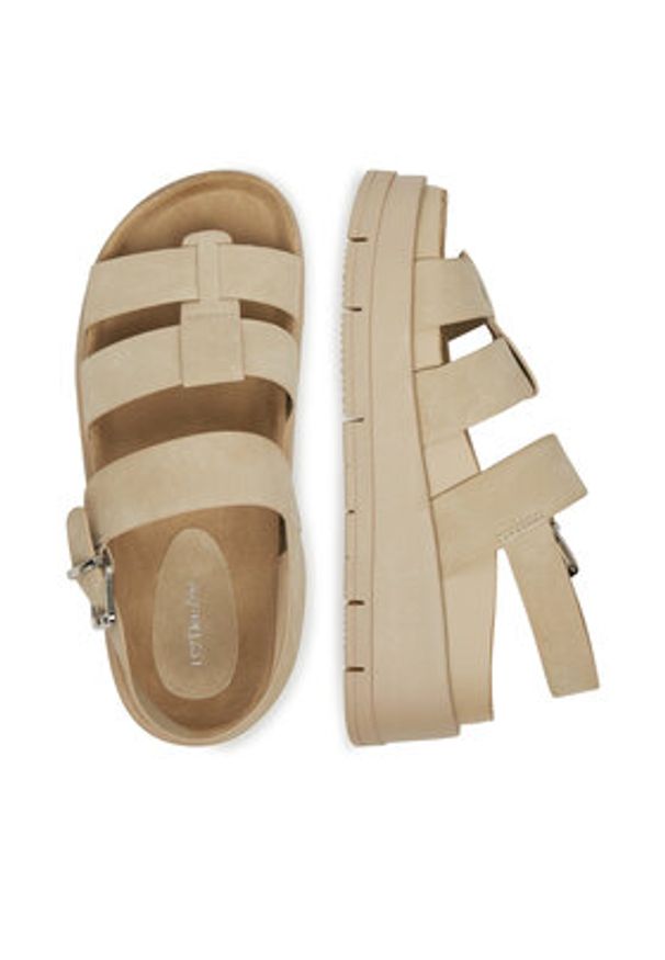 DeeZee Sandały 62273-3 Beżowy. Kolor: beżowy. Materiał: skóra