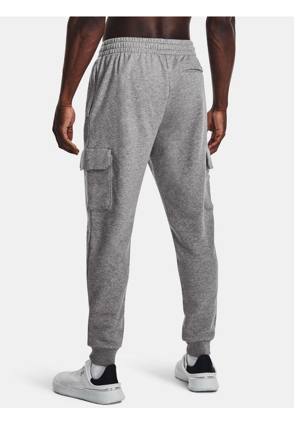 Spodnie męskie Under Armour Rival Fleece Cargo Jogger. Kolor: szary. Sport: fitness