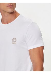 VERSACE - Versace Komplet 2 t-shirtów AU10193 1A10011 Biały Slim Fit. Kolor: biały. Materiał: bawełna #9