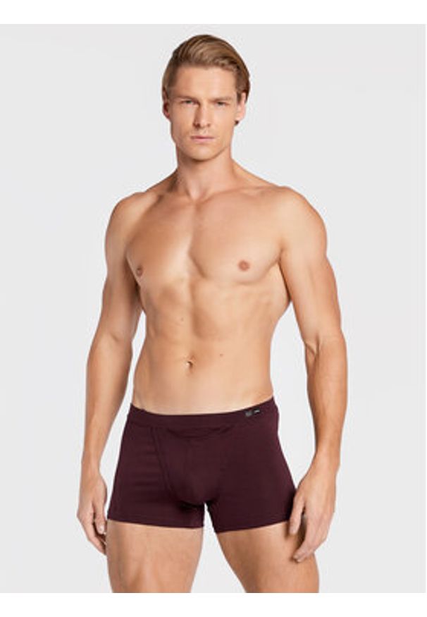 HOM Bokserki Tencel Soft 402465 Bordowy. Kolor: czerwony. Materiał: lyocell