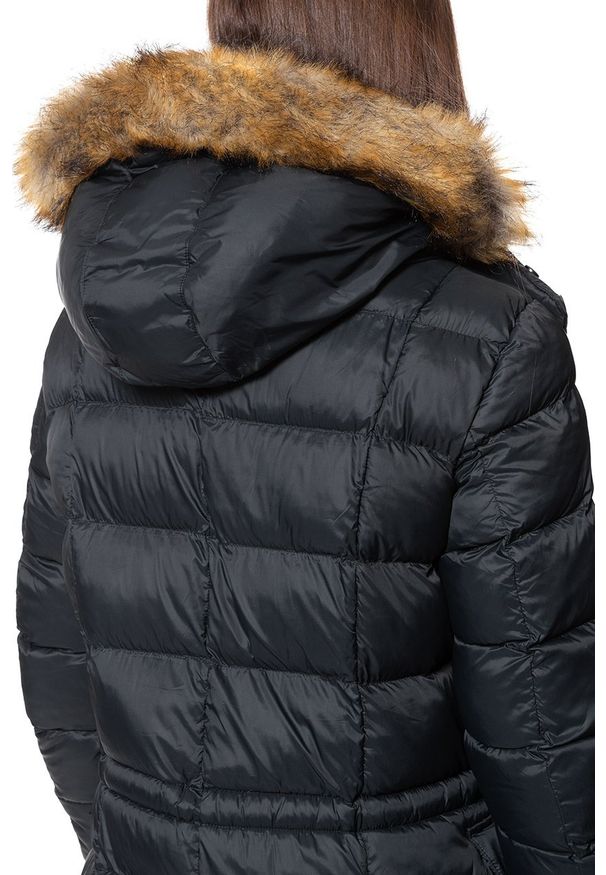 Mustang - DAMSKA KURTKA ZIMOWA MUSTANG Heidi H Longparka CAVIAR 1008260 4132. Materiał: tkanina, wełna, guma, futro, jeans, poliamid. Długość: krótkie. Wzór: aplikacja. Sezon: zima. Styl: elegancki, retro