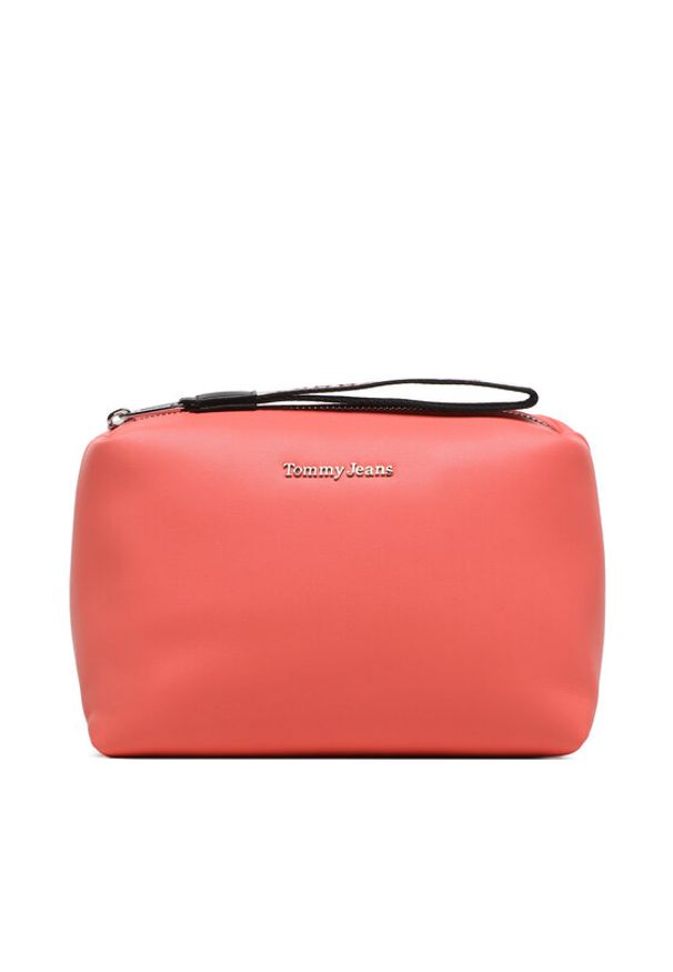 Tommy Jeans Kosmetyczka Tjw City Girl Vanity Bag AW0AW14982 Różowy. Kolor: różowy. Materiał: skóra