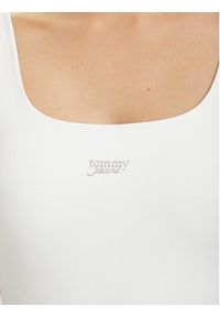 Tommy Jeans Body Metallic Logo DW0DW22311 Biały Slim Fit. Kolor: biały. Materiał: syntetyk #5