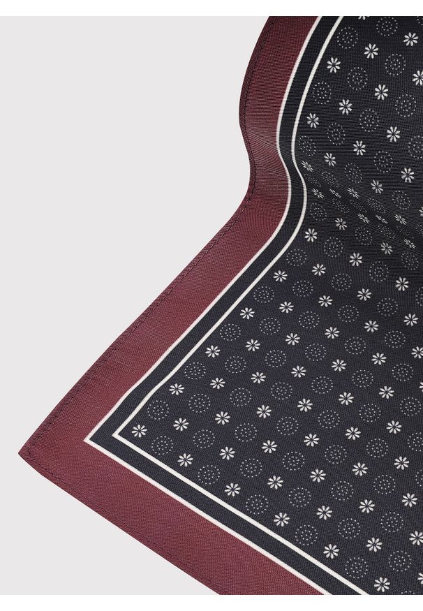 Pako Lorente - PAKO LORENTE – Grafitowa poszetka w mikrowzór. Kolor: szary. Materiał: poliester