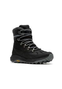 Buty trekkingowe damskie Merrell Siren 4 Thermo Mid Zip Wp. Wysokość cholewki: za kostkę. Zapięcie: sznurówki. Kolor: czarny. Materiał: skóra, tkanina. Szerokość cholewki: normalna