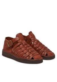 Fracap Sandały D025 Brązowy. Kolor: brązowy. Materiał: skóra #5