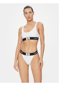 Calvin Klein Swimwear Dół od bikini KW0KW02259 Biały. Kolor: biały. Materiał: syntetyk