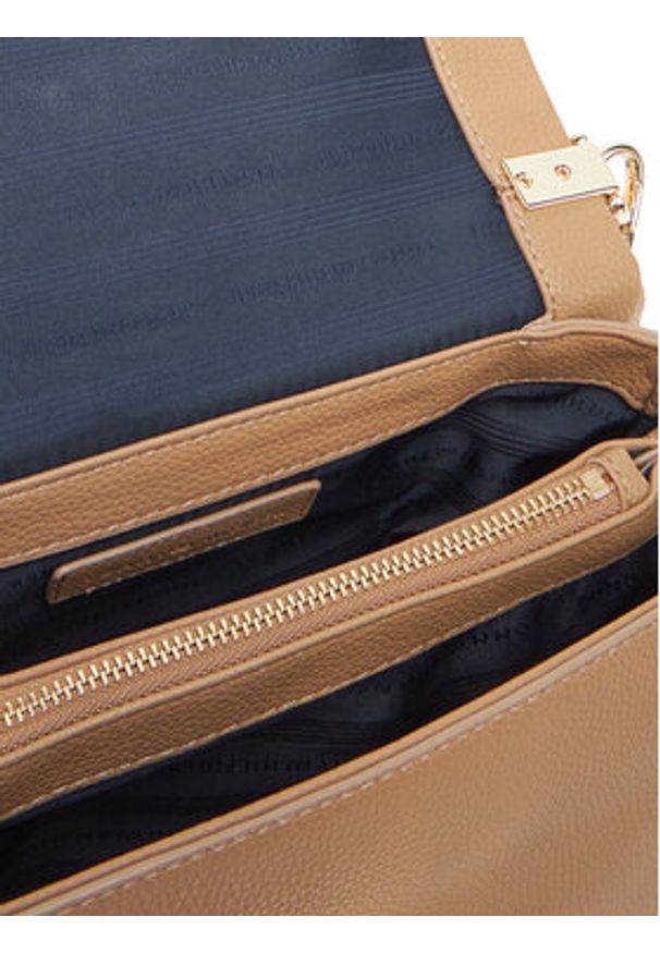 TOMMY HILFIGER - Tommy Hilfiger Torebka Th Her Med Crossover AW0AW17216 Brązowy. Kolor: brązowy. Materiał: skórzane