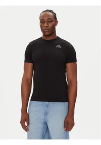 Kappa T-Shirt Logo Korpo Cafers 304J150 Czarny Slim Fit. Kolor: czarny. Materiał: bawełna