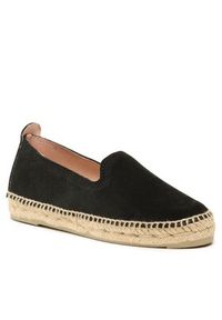 Manebi Espadryle Suede Flat Espadrilles Czarny. Kolor: czarny. Materiał: zamsz, skóra