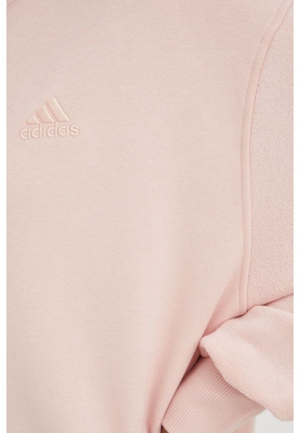 adidas Performance sukienka HU0303 kolor różowy midi oversize. Kolor: różowy. Materiał: poliester, dzianina. Wzór: gładki. Typ sukienki: oversize. Długość: midi