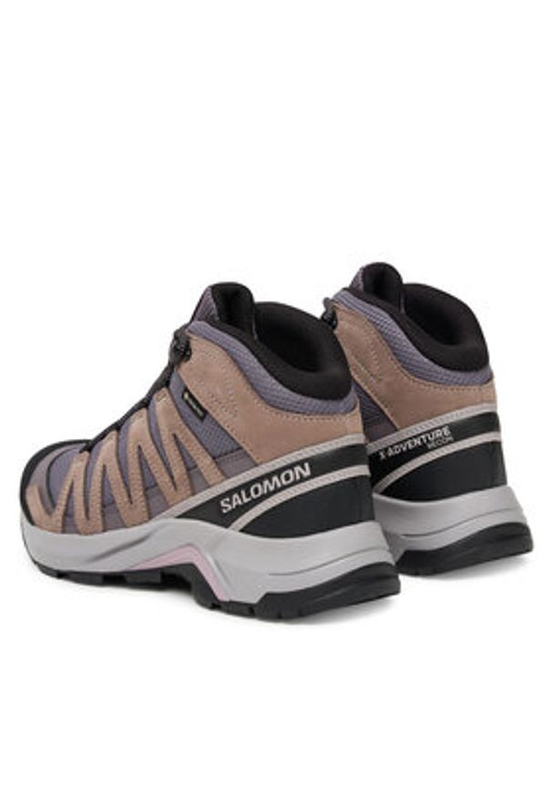 salomon - Salomon Trekkingi X-Adventure Recon Mid Gore-Tex L47753400 Fioletowy. Kolor: fioletowy. Materiał: materiał