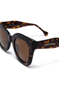 Gino Rossi Okulary przeciwsłoneczne GR6657S Brązowy. Kolor: brązowy #3