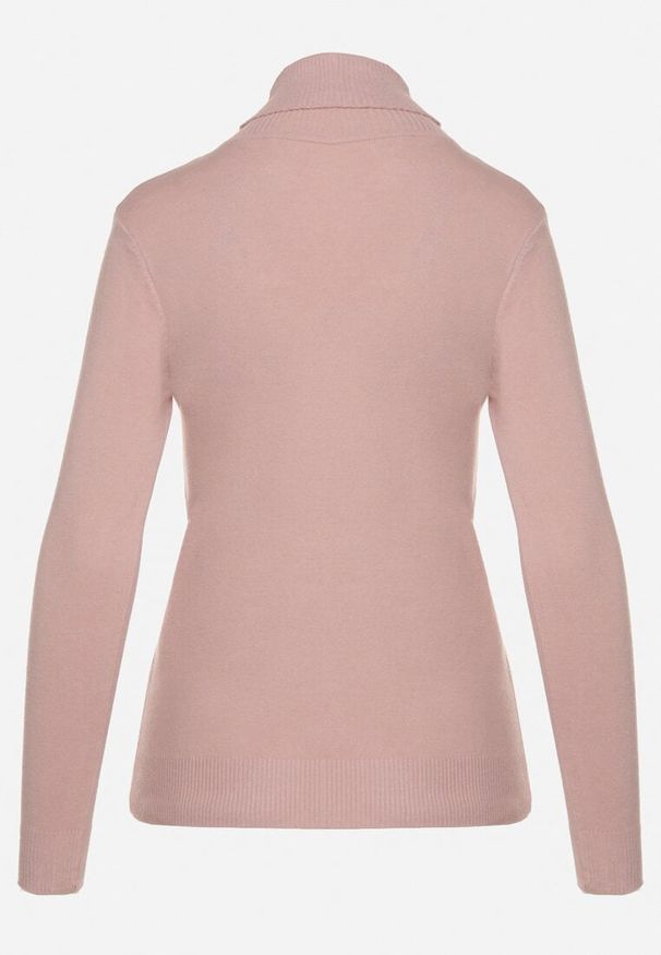 Born2be - Różowy Golf z Bawełną o Prostym Kroju Mevoresa. Okazja: na co dzień. Typ kołnierza: golf. Kolor: różowy. Materiał: bawełna. Styl: klasyczny, casual, elegancki