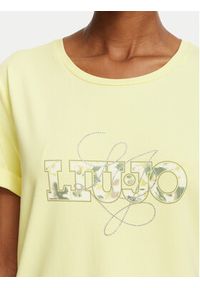 Liu Jo Sport T-Shirt TA6163 JS003 Żółty jasny Regular Fit. Kolor: żółty. Materiał: bawełna. Styl: sportowy #5