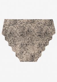Born2be - Czarno-Beżowe Bezszwowe Majtki Figi Silurisse. Stan: podwyższony. Kolekcja: plus size. Kolor: czarny