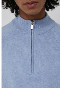 medicine - Medicine - Sweter z domieszką wełny Tapestry. Okazja: na co dzień. Kolor: niebieski. Materiał: wełna. Długość rękawa: raglanowy rękaw. Długość: krótkie. Styl: casual #5