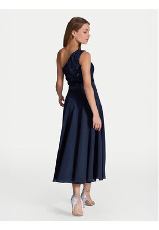 Swing Sukienka koktajlowa 5AI01500 Granatowy Regular Fit. Kolor: niebieski. Materiał: syntetyk. Styl: wizytowy