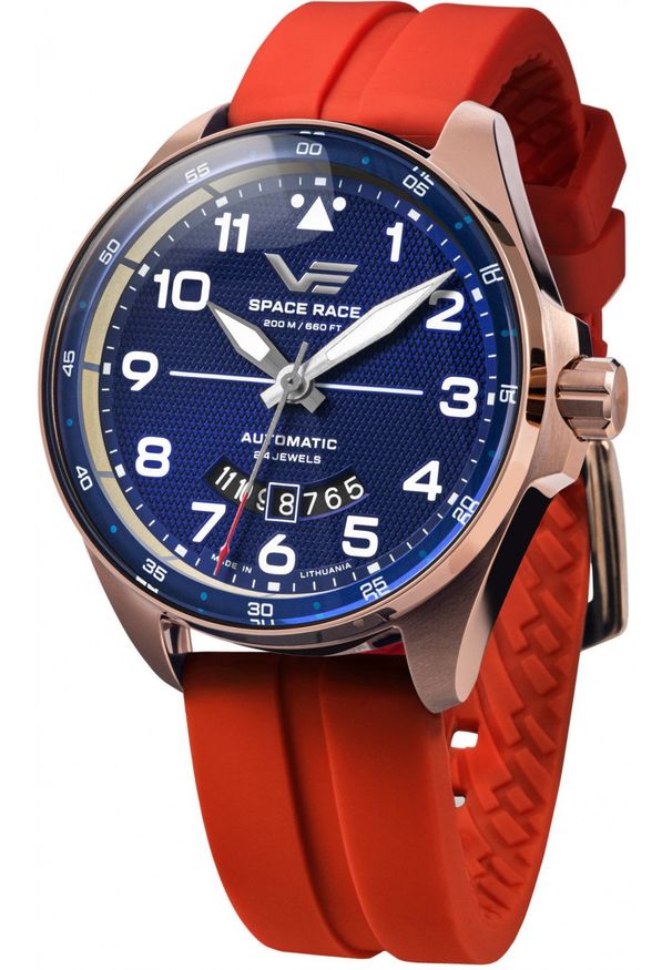 Zegarek męski Vostok Europe NH35A-325B746SR czerwony. Kolor: czerwony