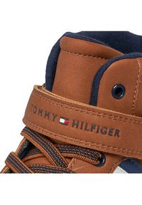 TOMMY HILFIGER - Tommy Hilfiger Sneakersy T3B9-33107-1355582 D Brązowy. Kolor: brązowy #5