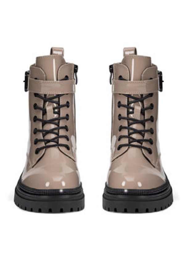 DeeZee Trzewiki WS13512-01 Beżowy. Kolor: beżowy. Materiał: skóra