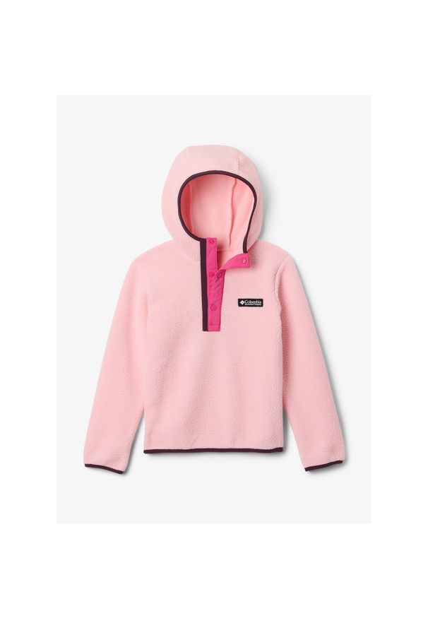 columbia - Bluza z kapturem dziecięca Columbia Helvetia Hoodie. Typ kołnierza: kaptur. Kolor: różowy