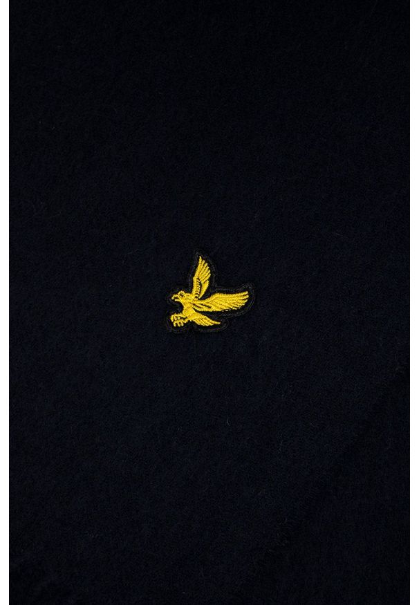 Lyle & Scott - Szalik wełniany. Kolor: niebieski. Materiał: wełna