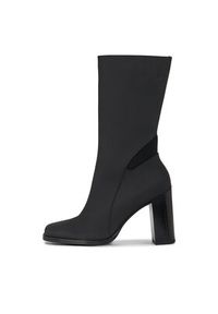Calvin Klein Jeans Botki Heel Zip Boot Lth Wn YW0YW01113 Czarny. Kolor: czarny. Materiał: skóra