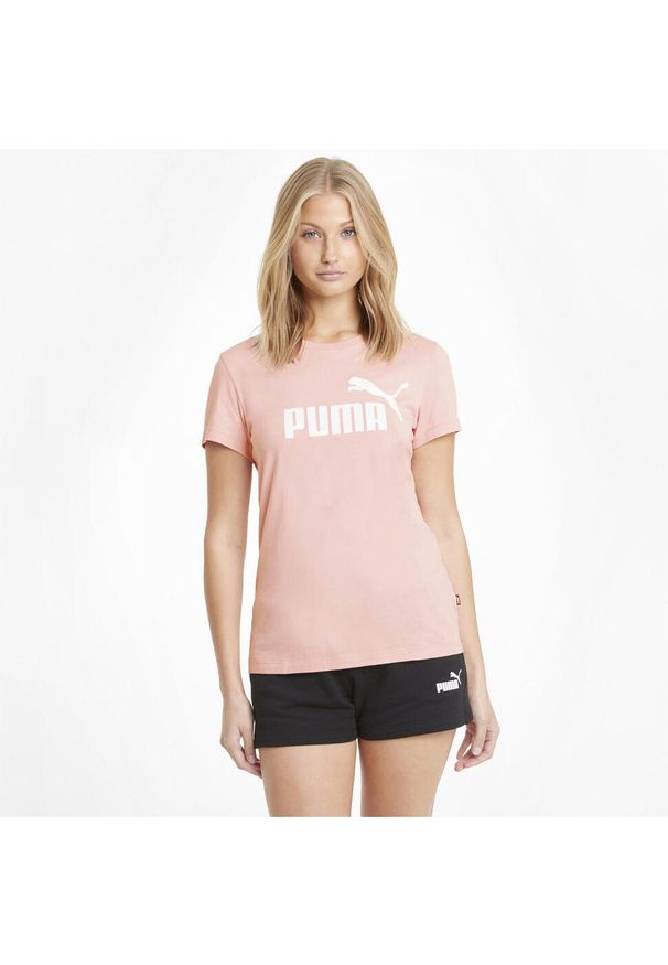 Puma - Damska koszulka z logo Essentials PUMA Bridal Rose Pink. Kolor: różowy