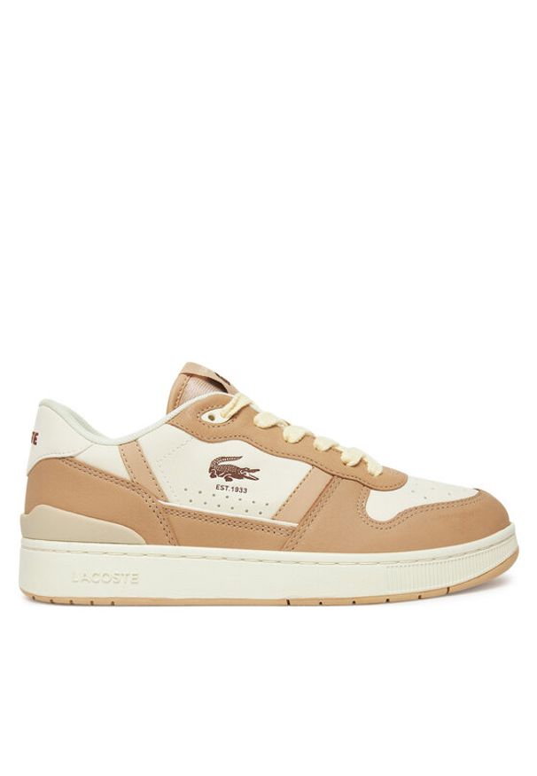 Lacoste Sneakersy 7-49SFA0072 Beżowy. Kolor: beżowy. Materiał: skóra