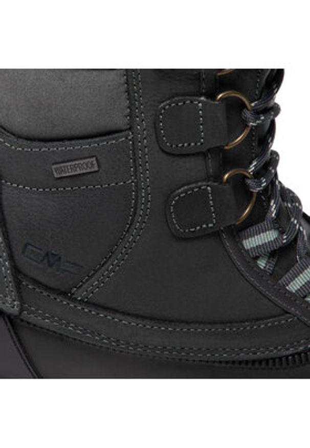 CMP Śniegowce Thalo Wmn Snow Boot Wp 30Q4616 Czarny. Kolor: czarny. Materiał: skóra