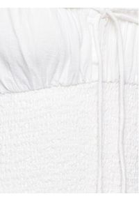 Gina Tricot Top 19928 Biały Regular Fit. Kolor: biały. Materiał: bawełna #3