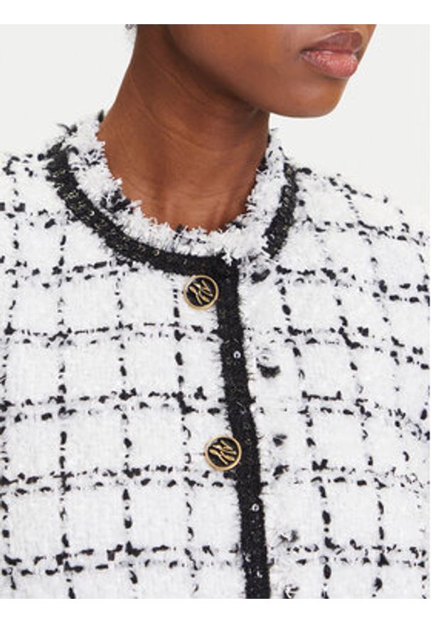 Karl Lagerfeld - KARL LAGERFELD Marynarka A3W14038 Écru Regular Fit. Typ kołnierza: dekolt w karo. Materiał: syntetyk