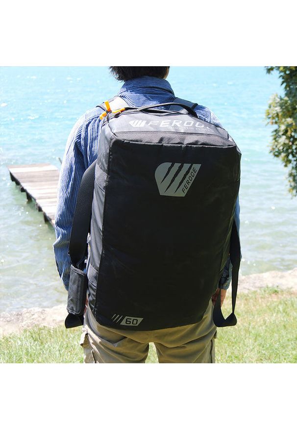 FEROCE - Plecak podróżny Duffel 60L – Czarny. Kolor: czarny