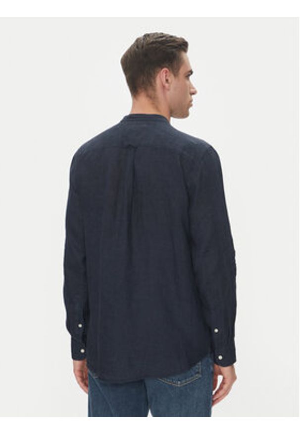 TOMMY HILFIGER - Tommy Hilfiger Koszula MW0MW39271 Granatowy Regular Fit. Kolor: niebieski. Materiał: len