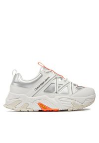 Calvin Klein Jeans Sneakersy Chunky Runner Vibram Refl YM0YM00717 Biały. Kolor: biały. Materiał: skóra