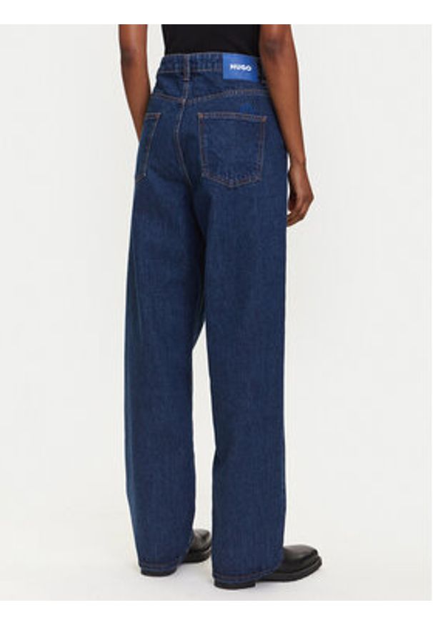 Hugo - HUGO Jeansy Leni_B 50534157 Granatowy Loose Fit. Kolor: niebieski